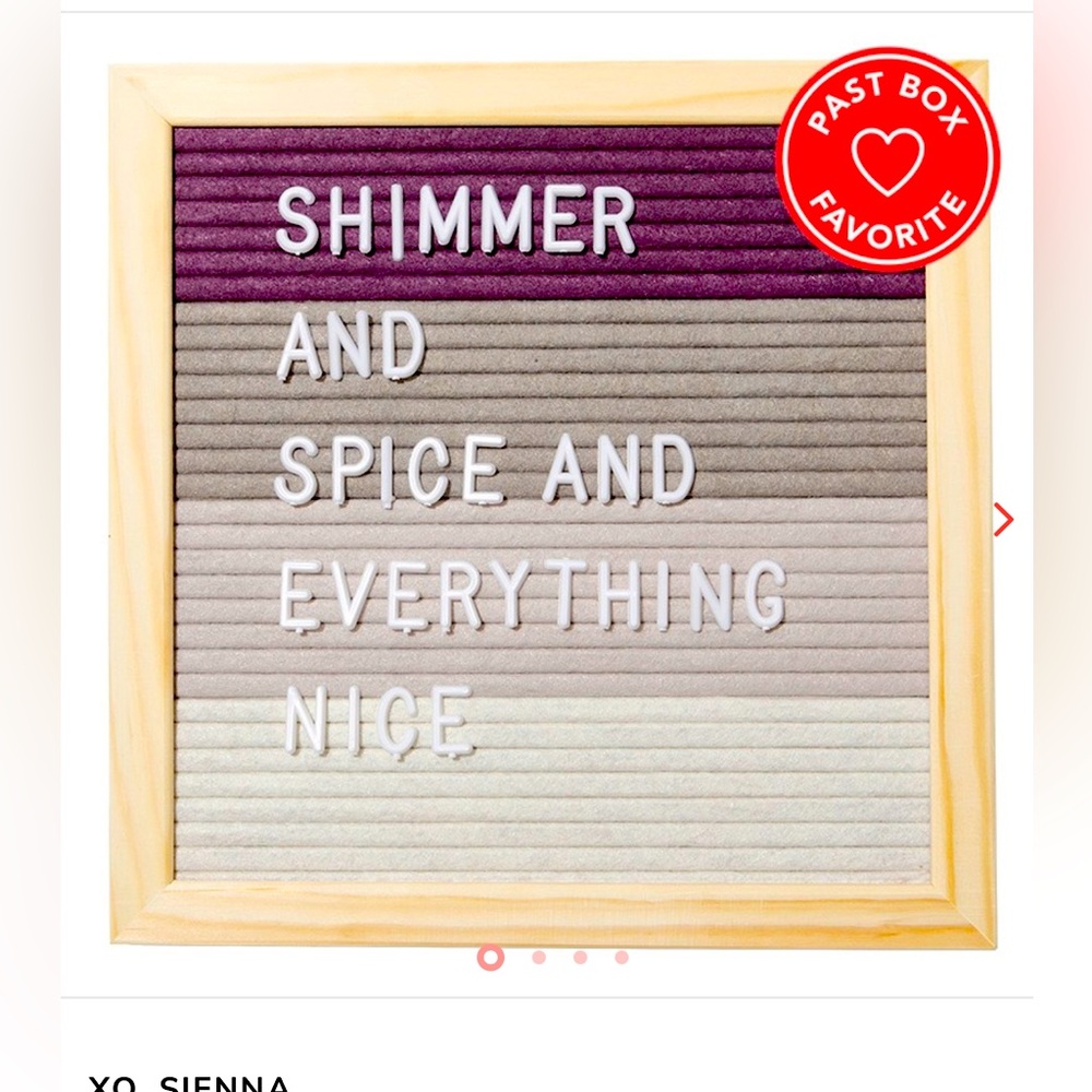 XO Sienna felt message board 🆕